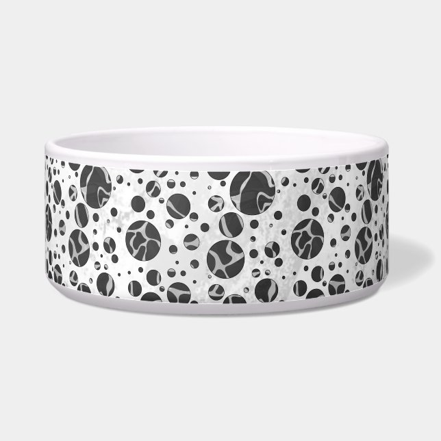 Giraffe Polka Dot Black and Light Grey Print (Right)