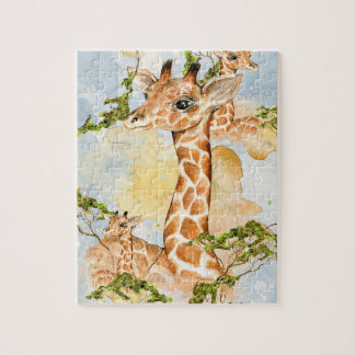 Giraffe Portrait Animal Picture Jigsaw Puzzle