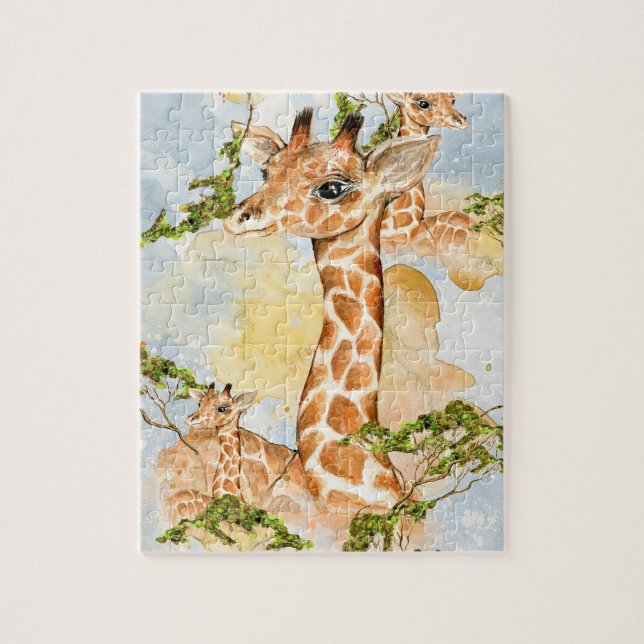 Giraffe Portrait Animal Picture Jigsaw Puzzle (Vertical)