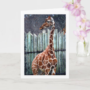 Giraffe Portrait Card