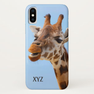 Giraffe Portrait custom monogram cases