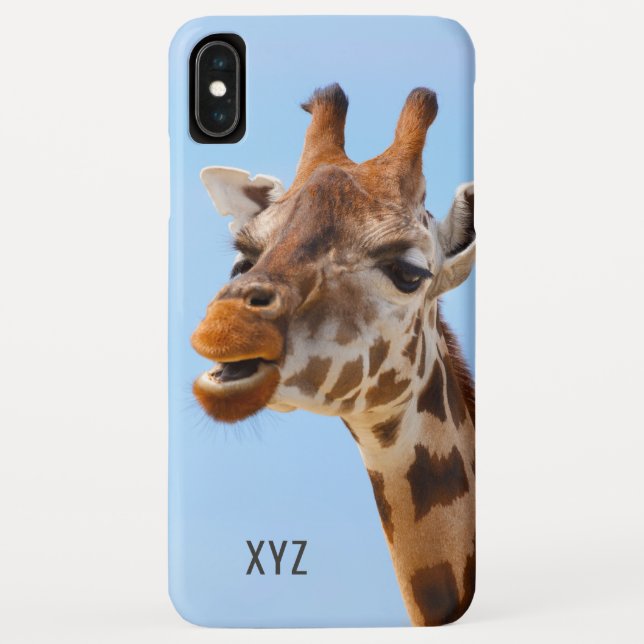 Giraffe Portrait custom monogram phone cases (Back)
