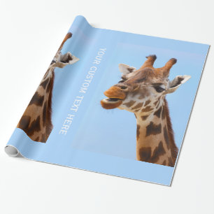 Giraffe Portrait custom wrapping paper