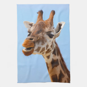 Giraffe Portrait hand towel