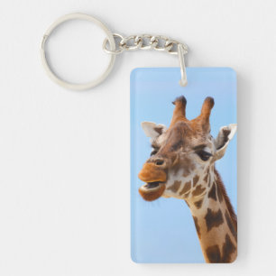 Giraffe Portrait key chain