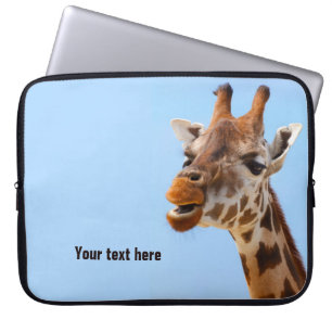 Giraffe Portrait laptop sleeve