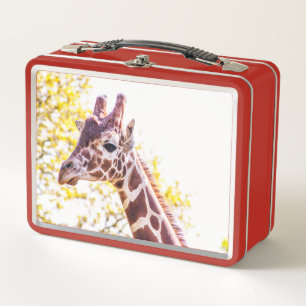 Giraffe Portrait Metal Lunch Box