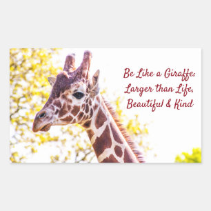Giraffe Portrait Rectangular Sticker
