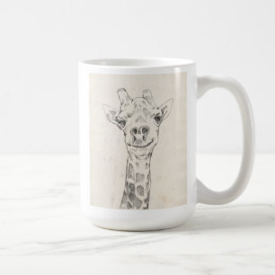 Giraffe Portrait Sketch Coffee Mug