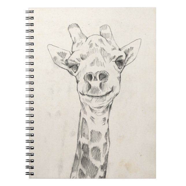 Giraffe Portrait Sketch Notebook (Front)