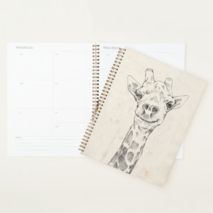 Giraffe Portrait Sketch Planner