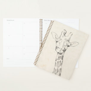 Giraffe Portrait Sketch Planner