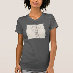 Giraffe Portrait   Sketch T-Shirt