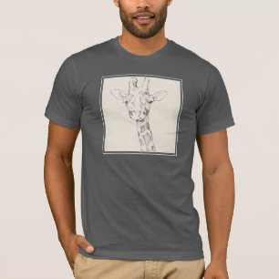Giraffe Portrait   Sketch T-Shirt