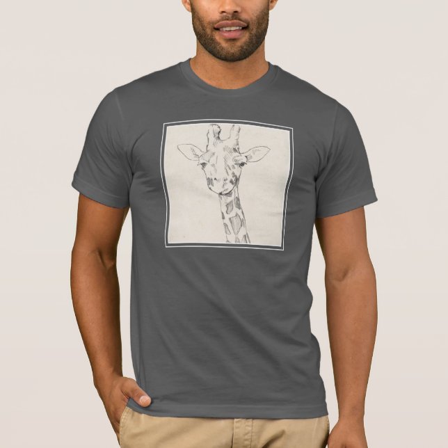 Giraffe Portrait | Sketch T-Shirt (Front)