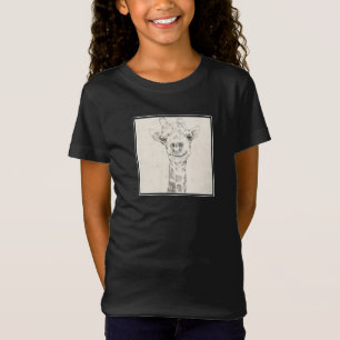 Giraffe Portrait Sketch T-Shirt