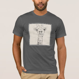 Giraffe Portrait Sketch T-Shirt
