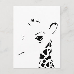 giraffe postcard