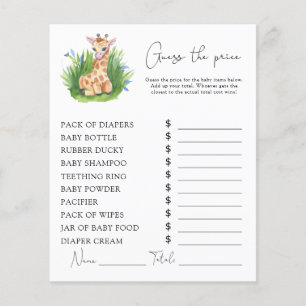 Giraffe - Price Guess game