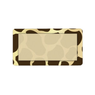 Giraffe Print Address Labels