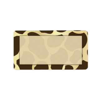 Giraffe Print Address Labels