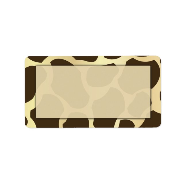 Giraffe Print Address Labels (Front)