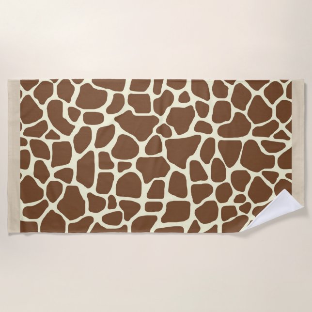 Giraffe print  beach towel (Front)