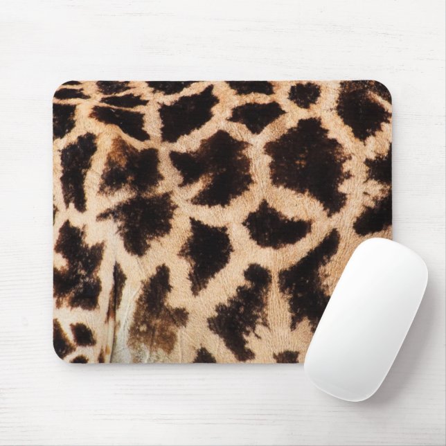 Giraffe Print, Brown Giraffe, Animal Print, Jungle Mouse Mat (With Mouse)