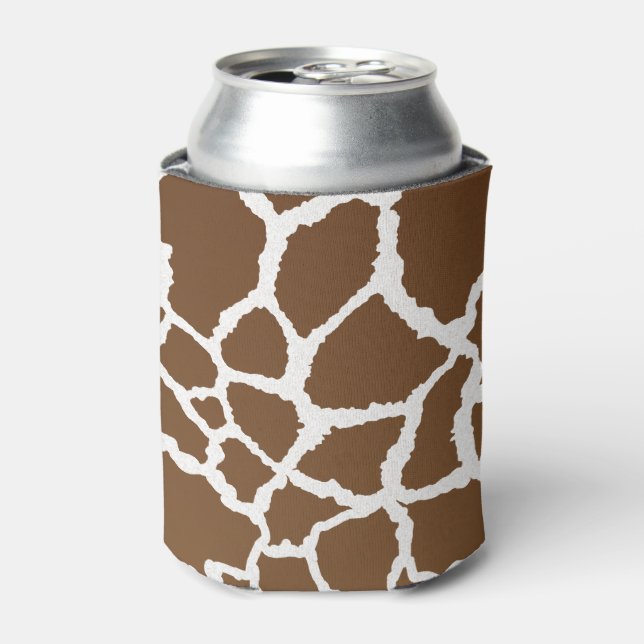 Giraffe print can cooler (Can Front)