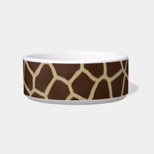 giraffe print cat food bowl