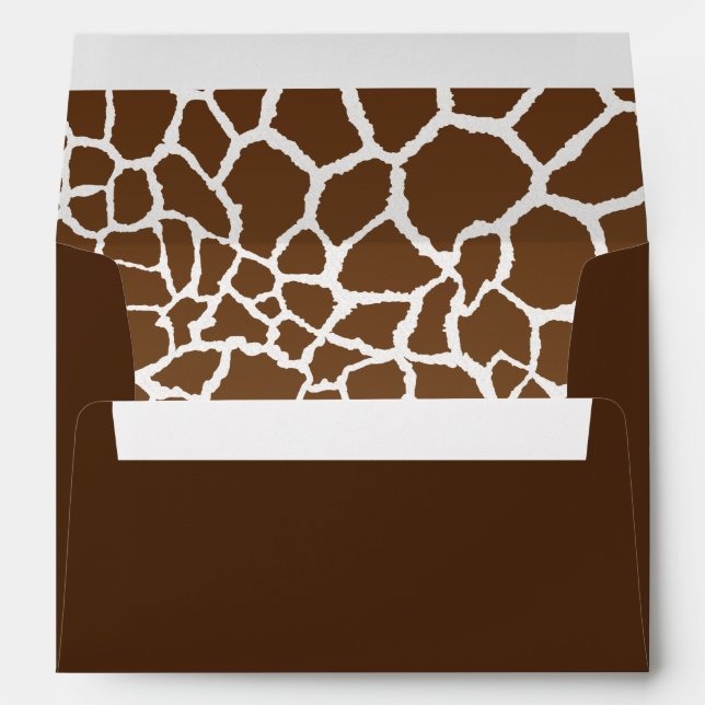 Giraffe print envelope (Back (Bottom))