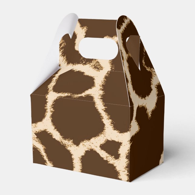 Giraffe Print Favour Box (Back Side)