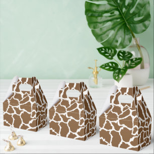 Giraffe print favour box