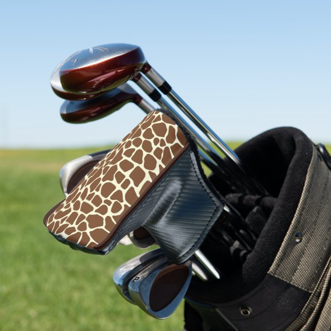 Giraffe print golf head cover (In Situ)