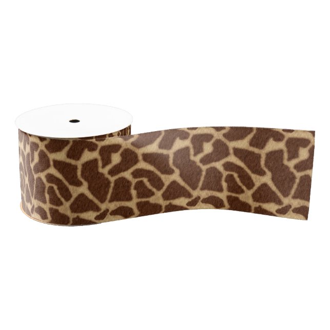 Giraffe Print Grosgrain Ribbon (Spool)