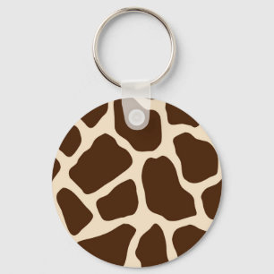 Giraffe Print Key Ring