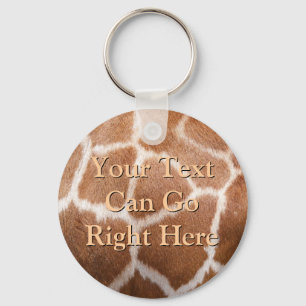Giraffe Print Keychain