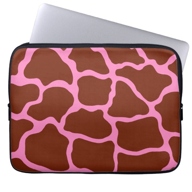 Giraffe Print Laptop Sleeve (Front)
