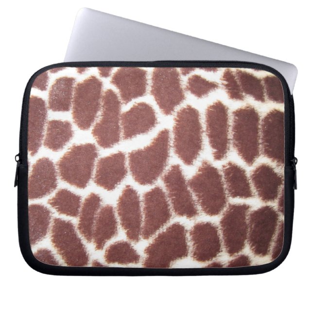 Giraffe Print Laptop Sleeve (Front)
