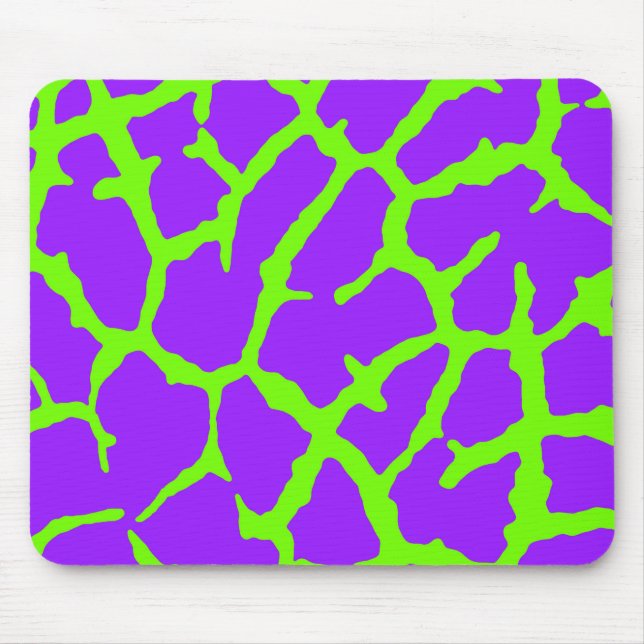Giraffe Print Mint Amethyst Mouse Mat (Front)