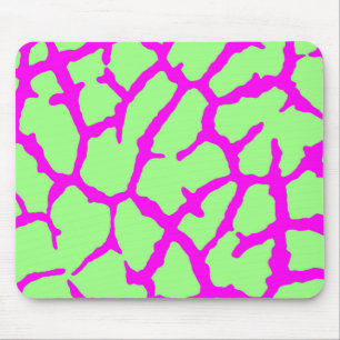 Giraffe Print Mint Fuchsia Mouse Mat