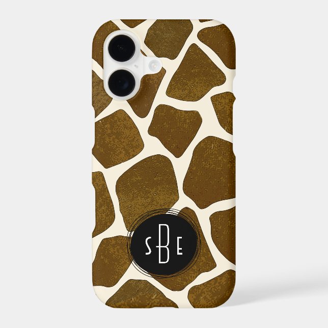 Giraffe Print Monogram iPhone 7 Plus Case (Back)