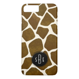 Giraffe Print Monogram iPhone 7 Plus Case