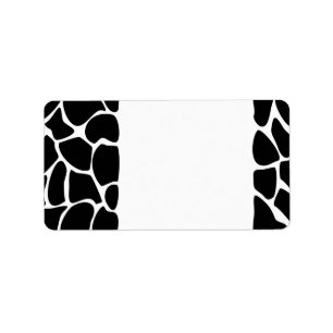Giraffe Print Pattern. Animal Print Design, Black Label
