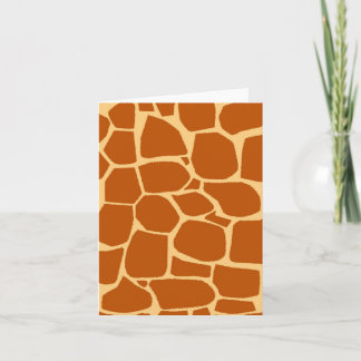 Giraffe print pattern holiday card
