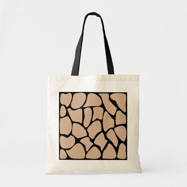 Giraffe Print Pattern in Beige. Tote Bag (Front)