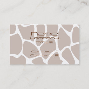 Giraffe Print Pattern in Brown. Business Card