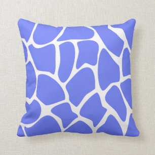 Giraffe Print Pattern in Cornflower Blue. Cushion