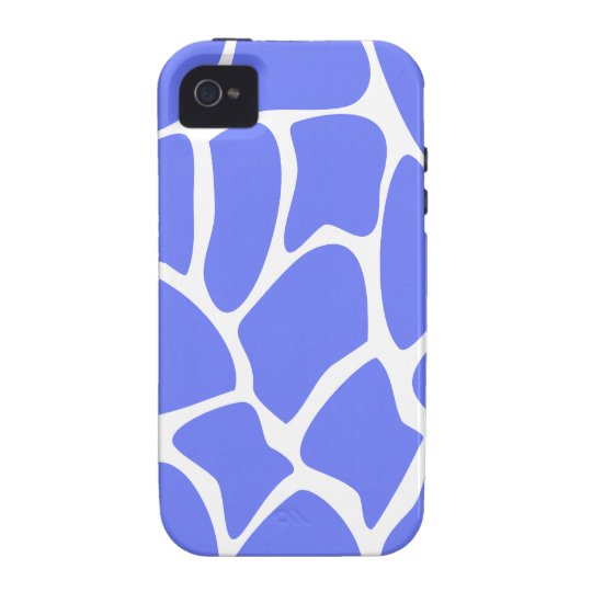 Giraffe Print Pattern in Cornflower Blue. iPhone 4 Case