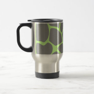 Giraffe Print Pattern in Grey. Travel Mug